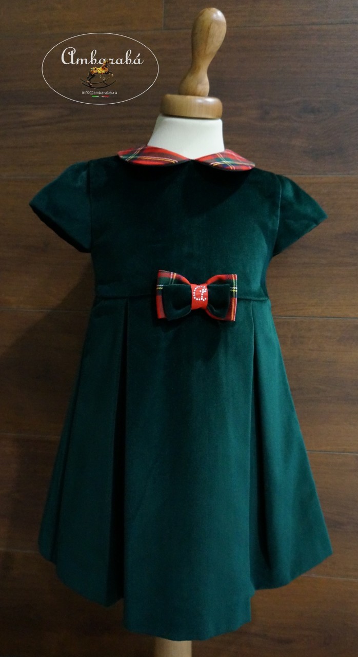платье для девочек зеленое